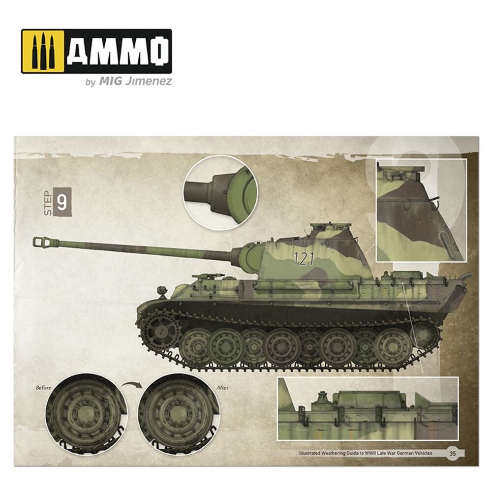 Illustrated Weathering Guide to WWII Late German Vehicles (English, Castellano)