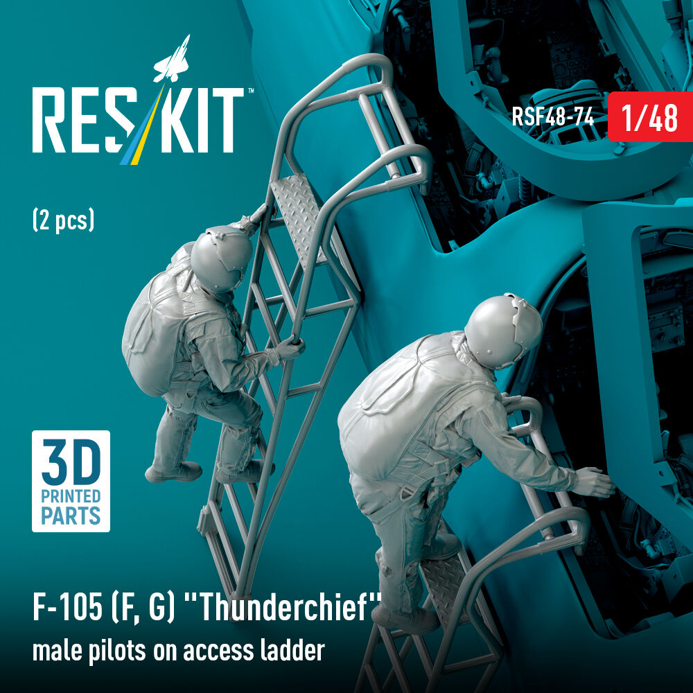 F-105 (F, G) Thunderchief male pilots on access ladder (2 pcs) (3D Printed)