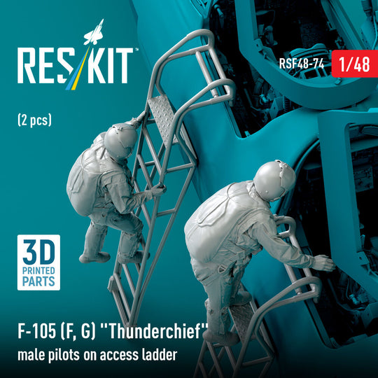 F-105 (F, G) Thunderchief male pilots on access ladder (2 pcs) (3D Printed)