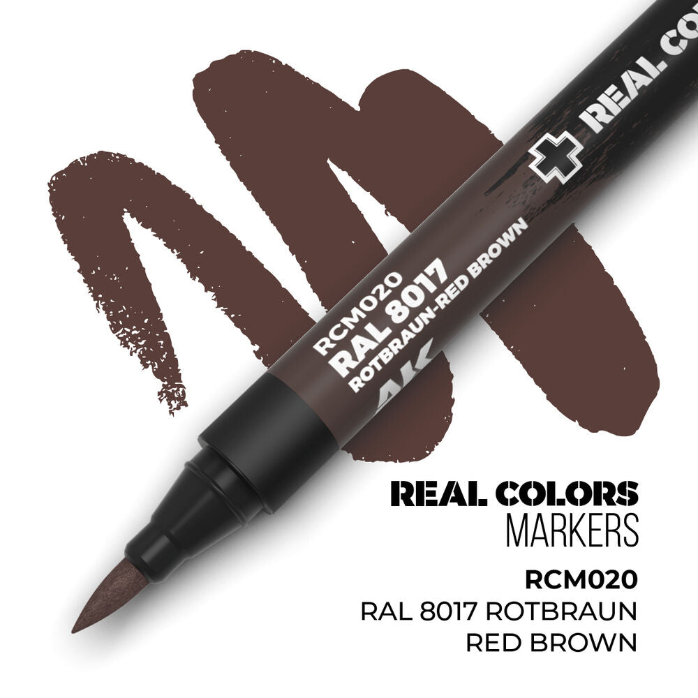 Real Colors Markers: RAL 8017 ROTBRAUN-RED BROWN