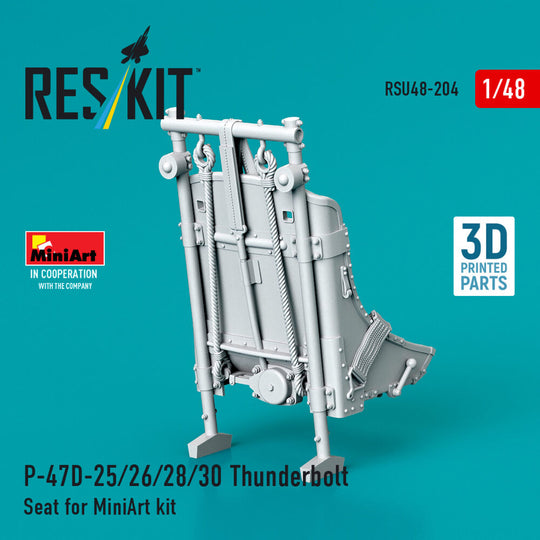 P-47D-25/26/28/30 Thunderbolt Seat for MiniArt kit (3D Printed)