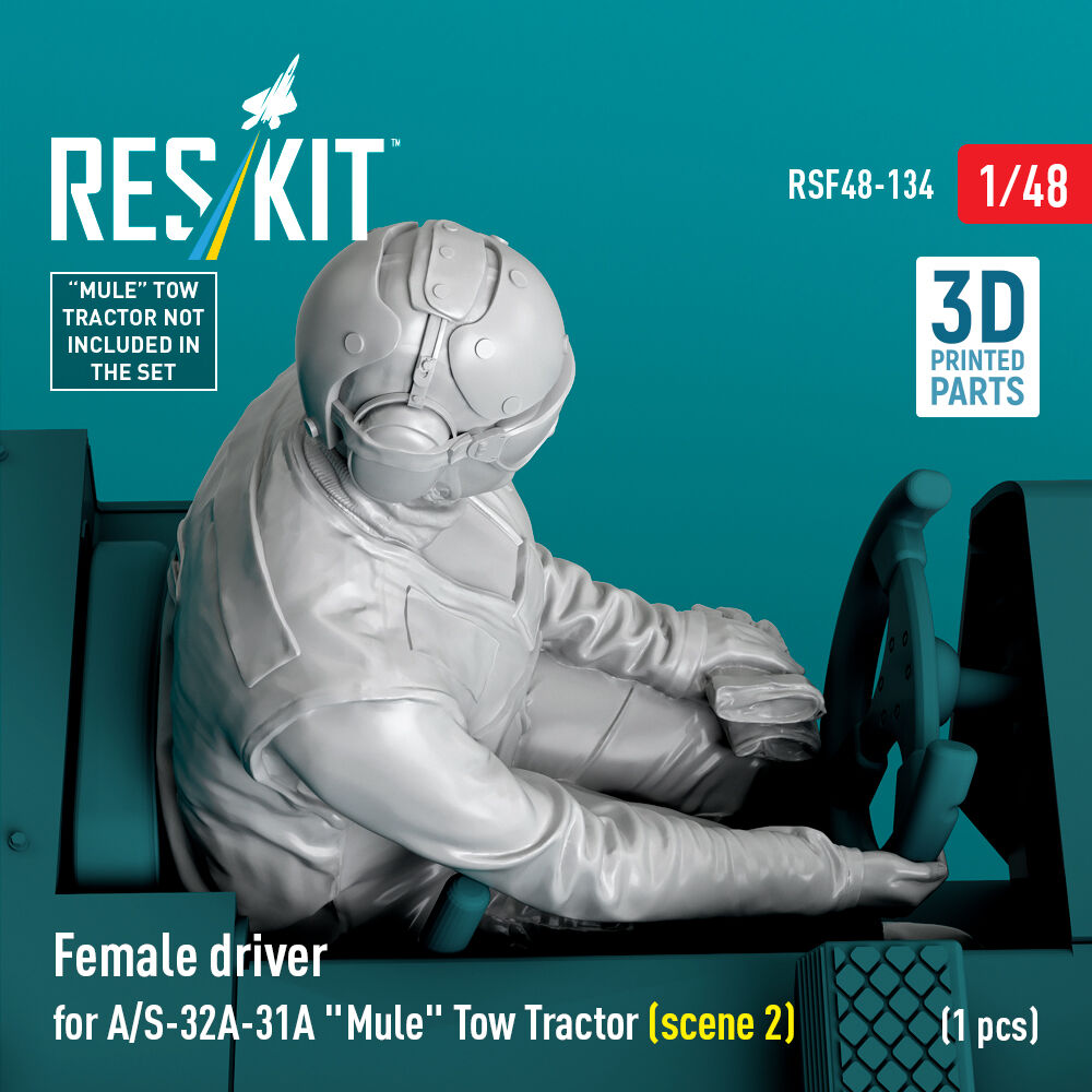 Female driver for A/S-32A-31A Mule Tow Tractor (scene 2) (1 pcs) (3D Printed)