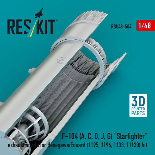 F-104 (A, C, D, J, G) Starfighter exhaust nozzle for Hasegawa/Eduard (1195, 1196, 1133, 11130) kit (3D Printed)