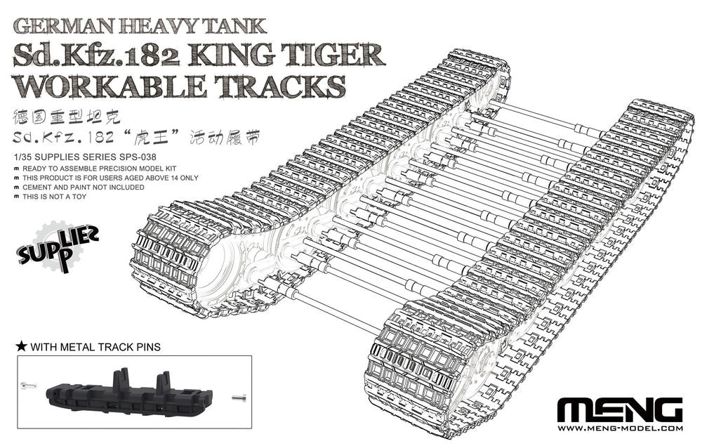 German Heavy Tank Sd.Kfz.182 King Tiger Workable Tracks