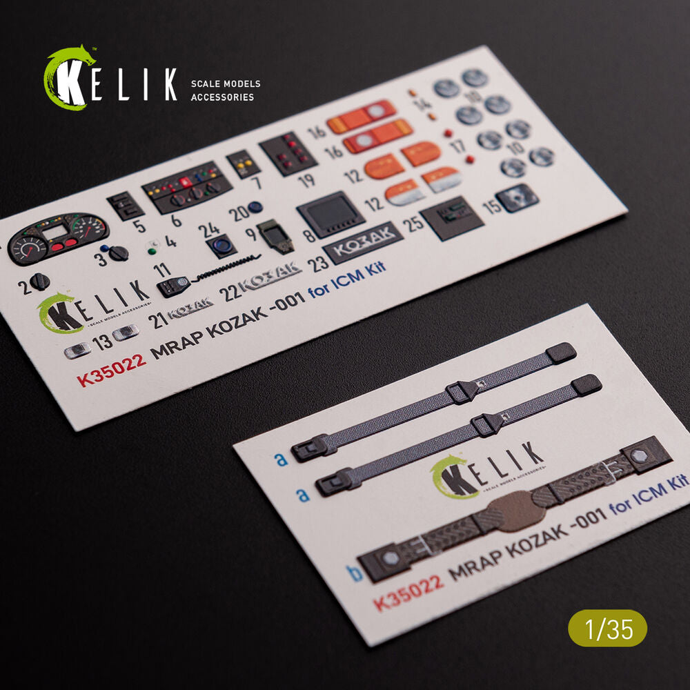 Kozak-001 Ukrainian MRAP 3D decals for ICM kit