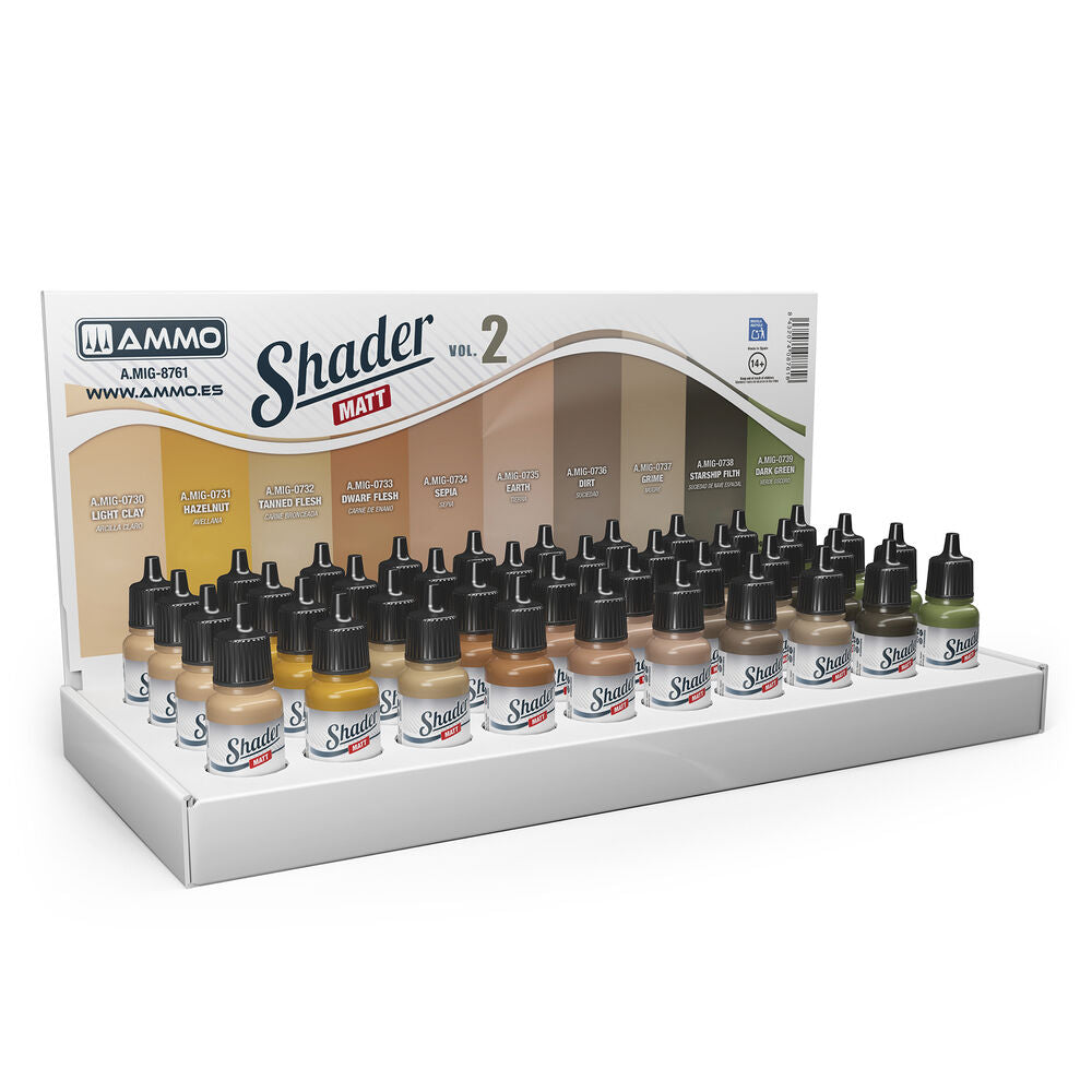Shader Matt Vol.2 Display (10 kind of 17 ml Shaders Matt x 4 pcs. each)