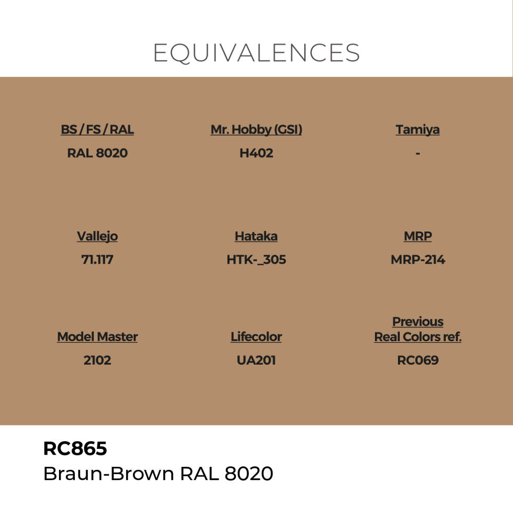 Real Colors: Braun-Brown RAL 8020 17 ml.