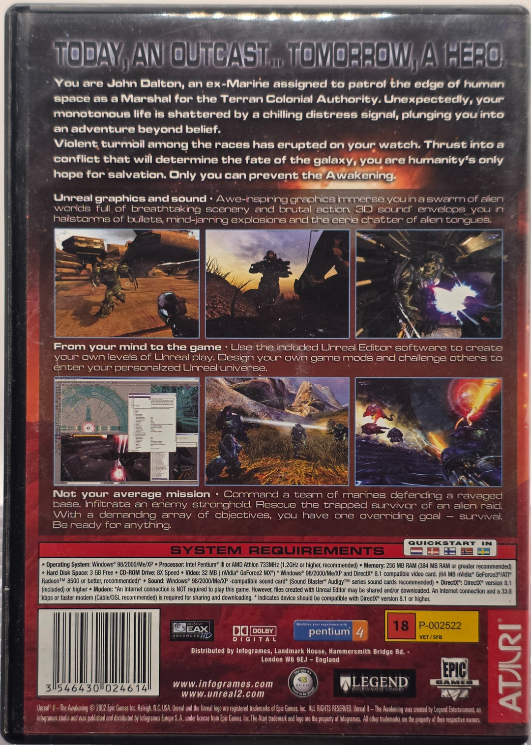 Unreal II: The Awakening. PC-spill.