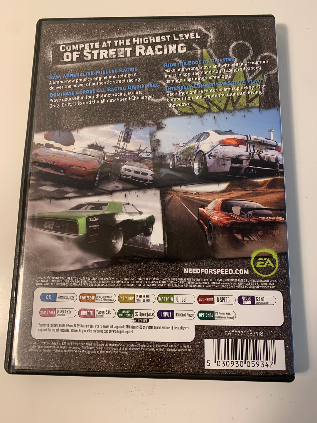 Need for Speed: ProStreet. PC-spill.