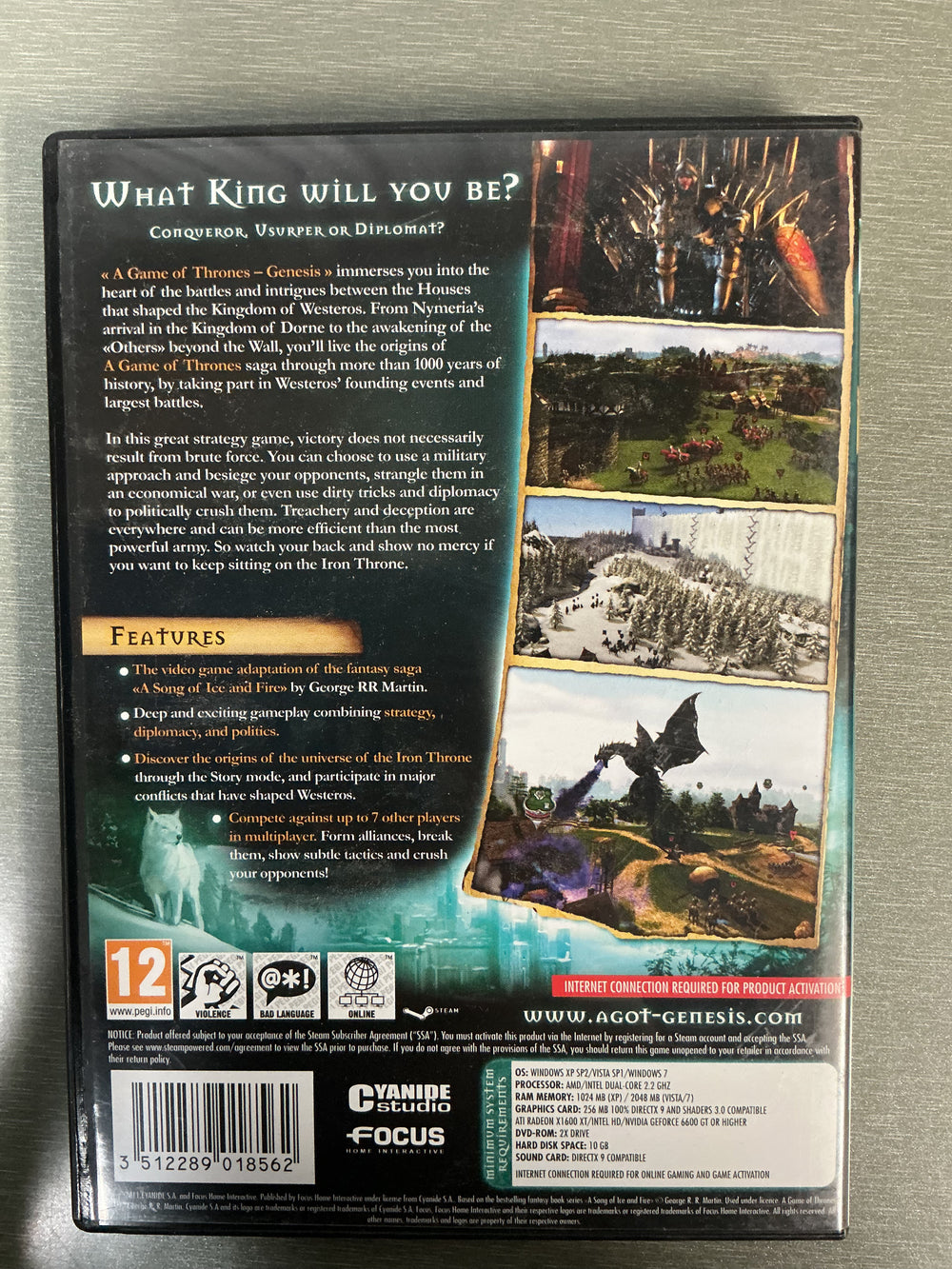 A Game of Thrones: Genesis. PC-spill.