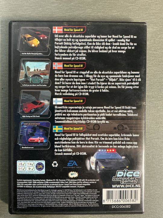 Need for Speed III: Hot Pursuit. PC-spill.