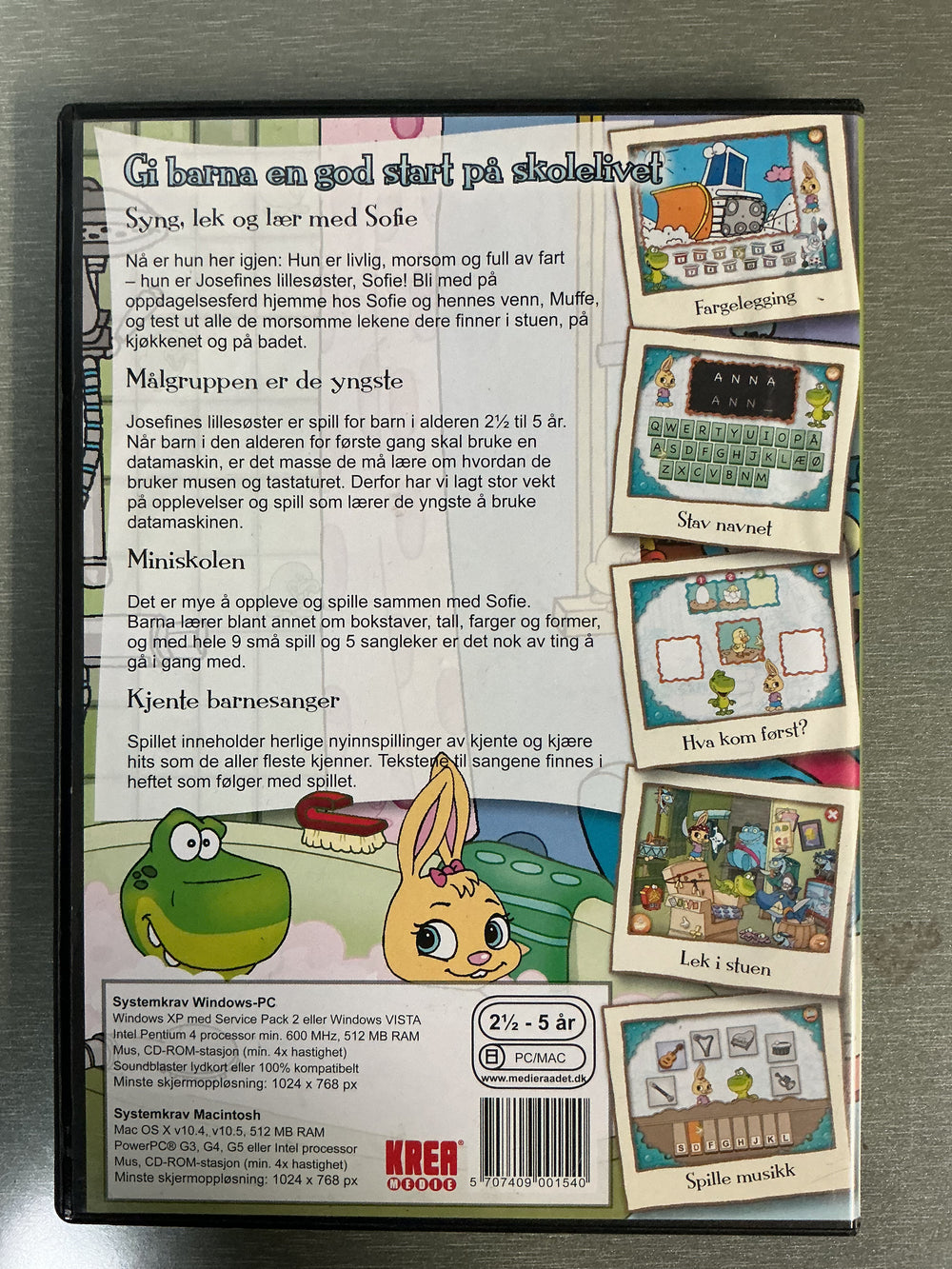Sofie Josefinds Lillesøster: Bø, sier det lille monsteret. PC-spill.