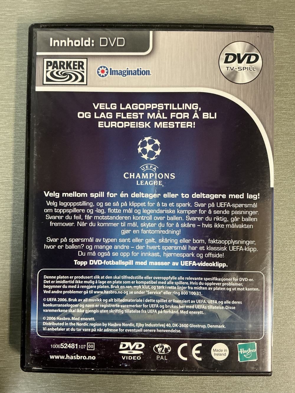 UEFA Champions League Interaktivt DVD-spill. PC-spill.