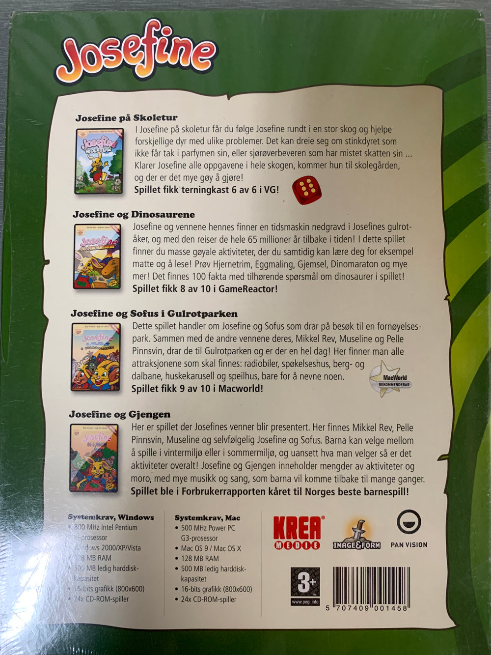 Josefine Klassiker: 4 Spill for Mac og PC. PC-spill.
