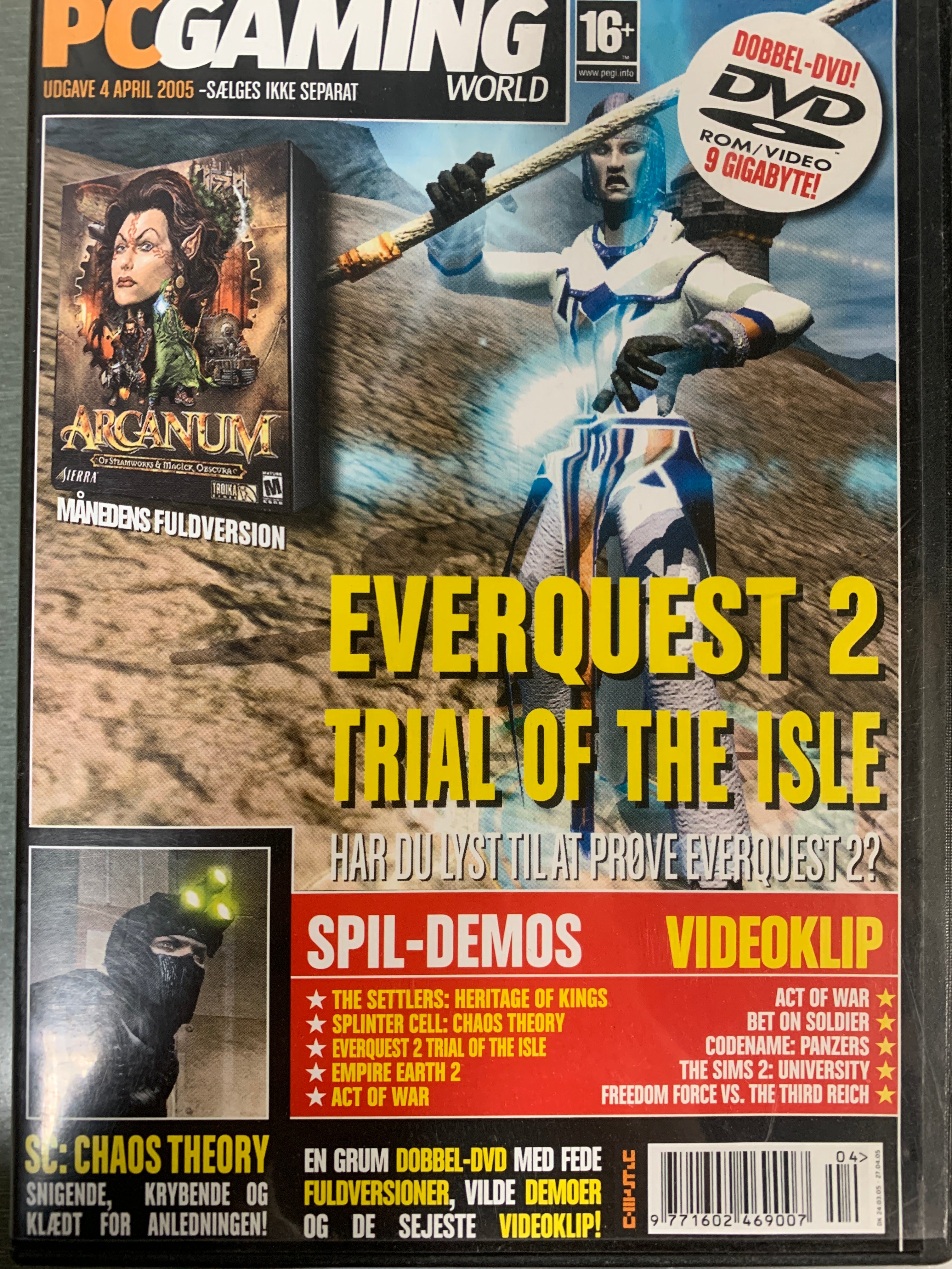 PC Gaming World April 2005 (Demo/Fullversjon-disk). PC-spill.