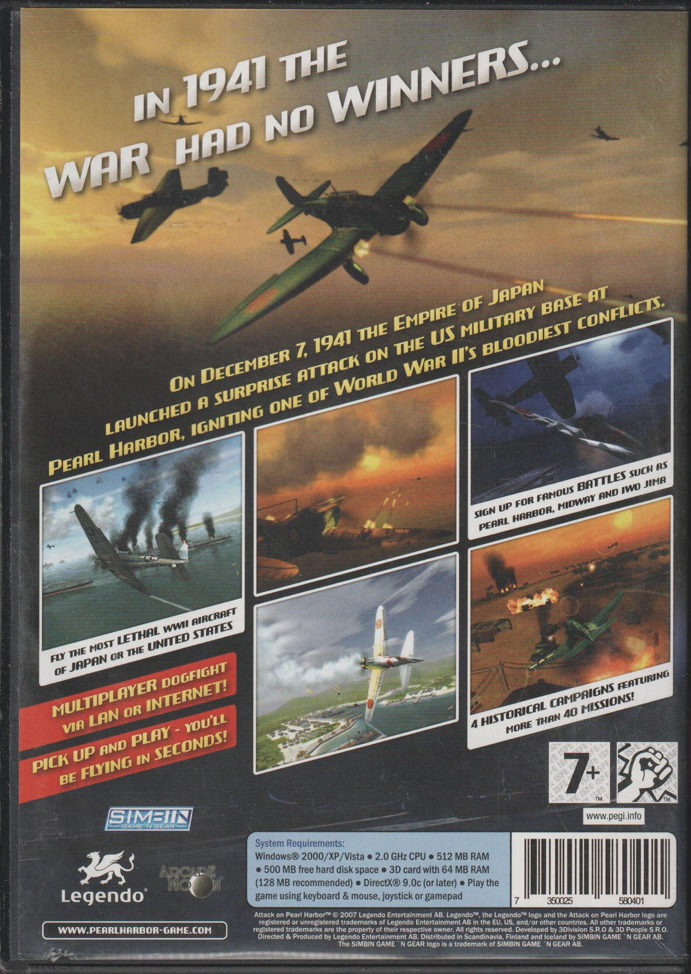 Attack on Pearl Harbor. PC-spill.