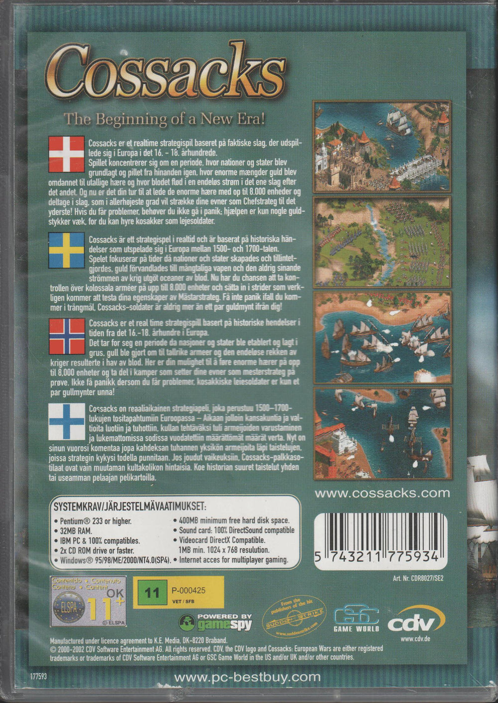 Cossacks: European Wars (PC Best Buy). PC-spill.