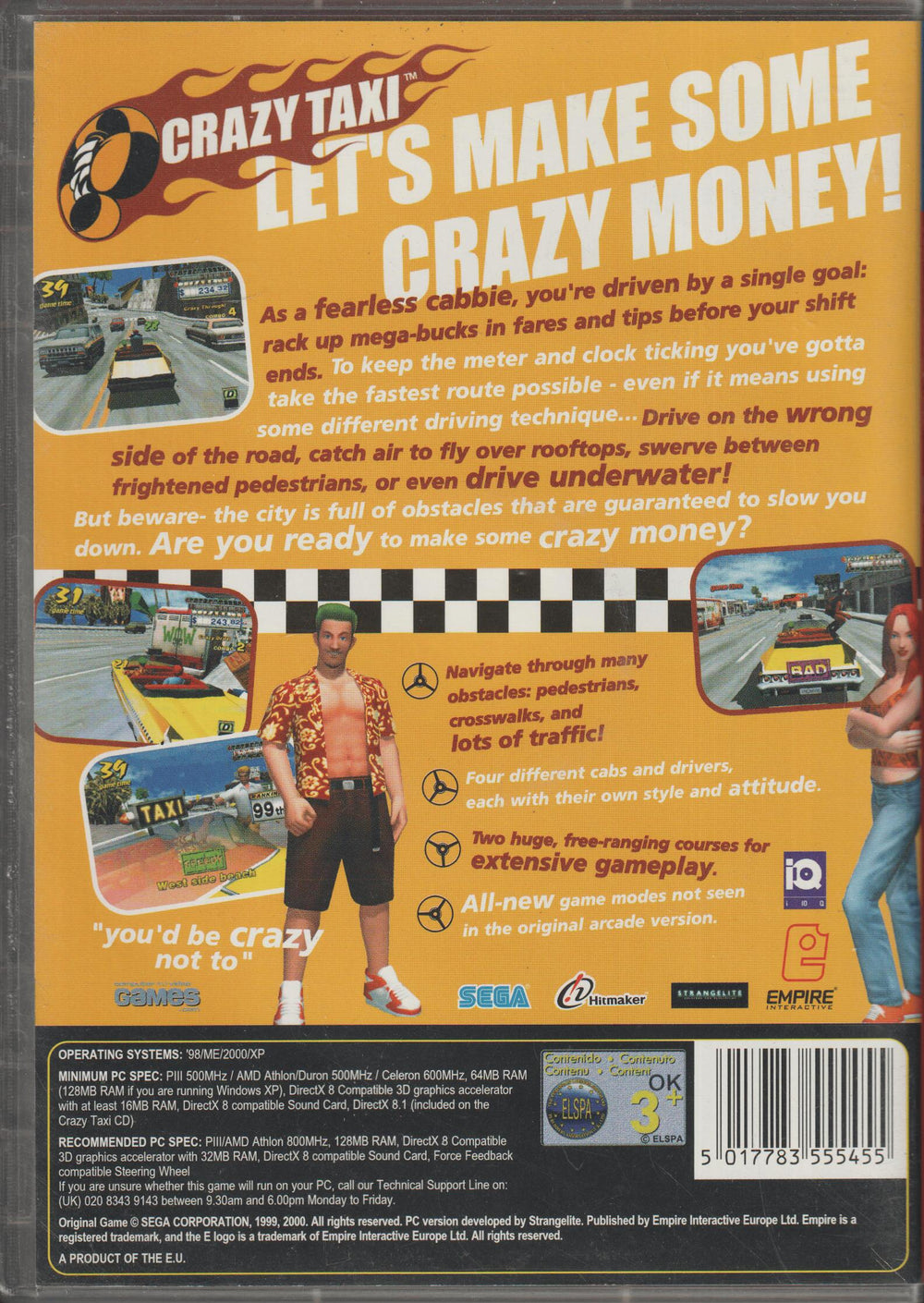 Crazy Taxi. PC-spill.