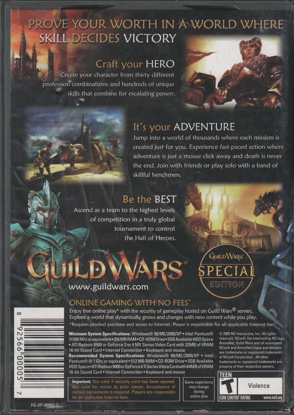 Guild Wars Special Edition. PC-spill.