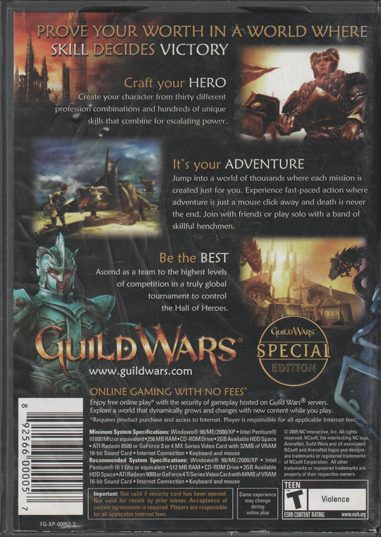 Guild Wars Special Edition. PC-spill.