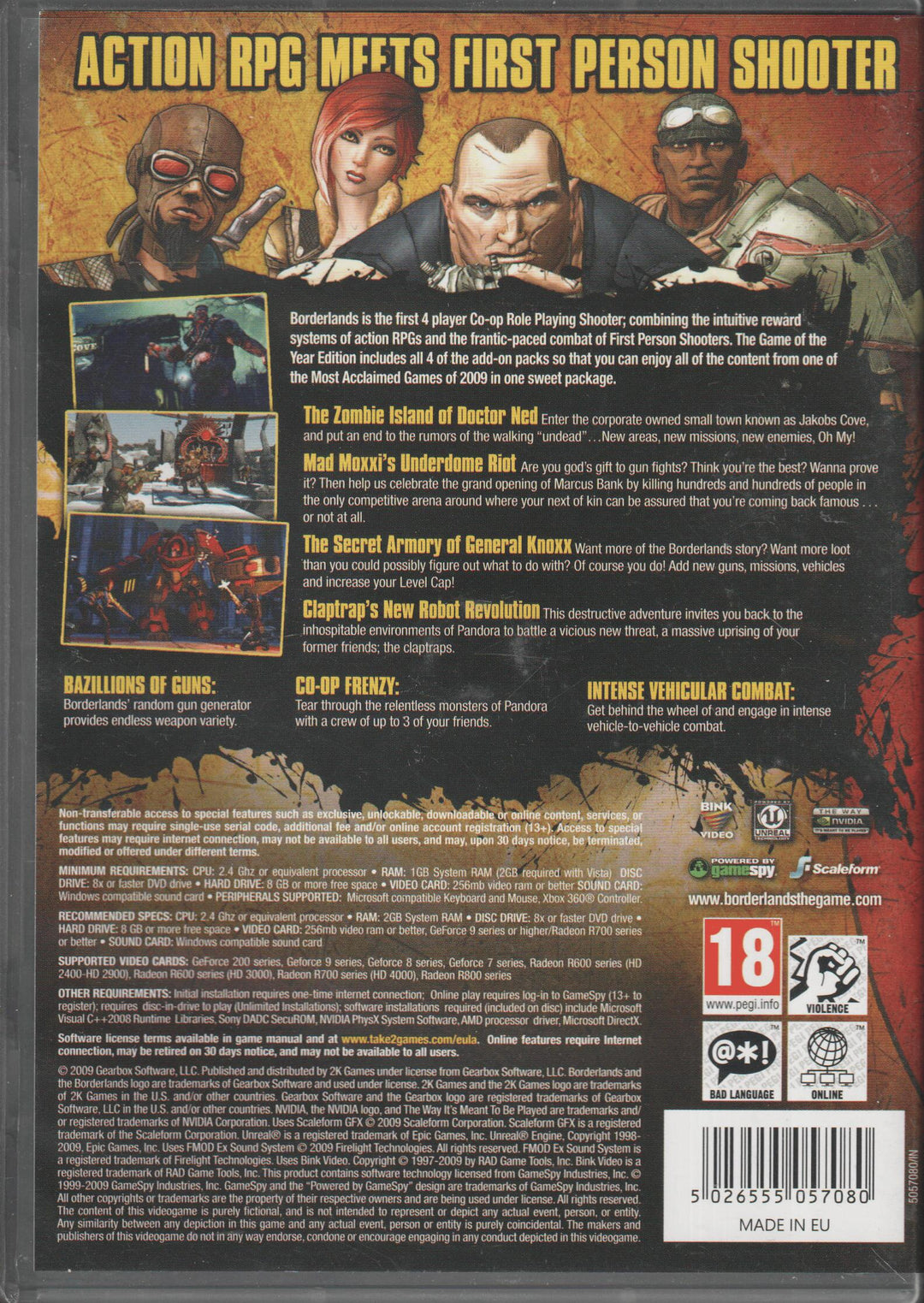 Borderlands: Game of the Year Edition. PC-spill.