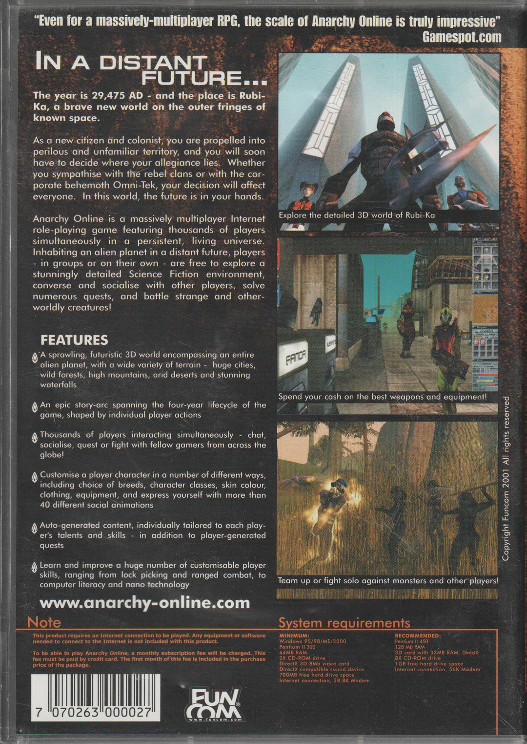 Anarchy Online. PC-spill.