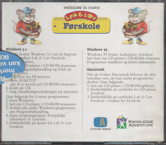 Lek & Lær: Førskole. PC-spill.