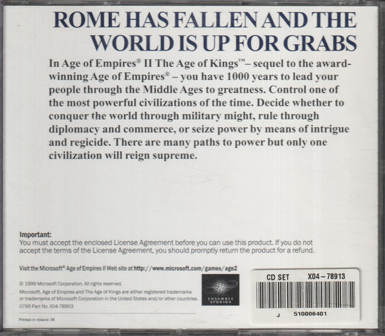 Age of Empires II: The Age of Kings. PC-spill.