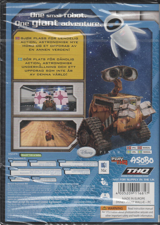 WALL·E. PC-spill. Ny i plast!