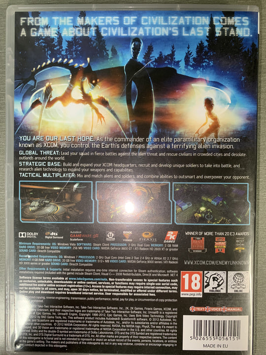 XCOM: Enemy Unknown. PC-spill.