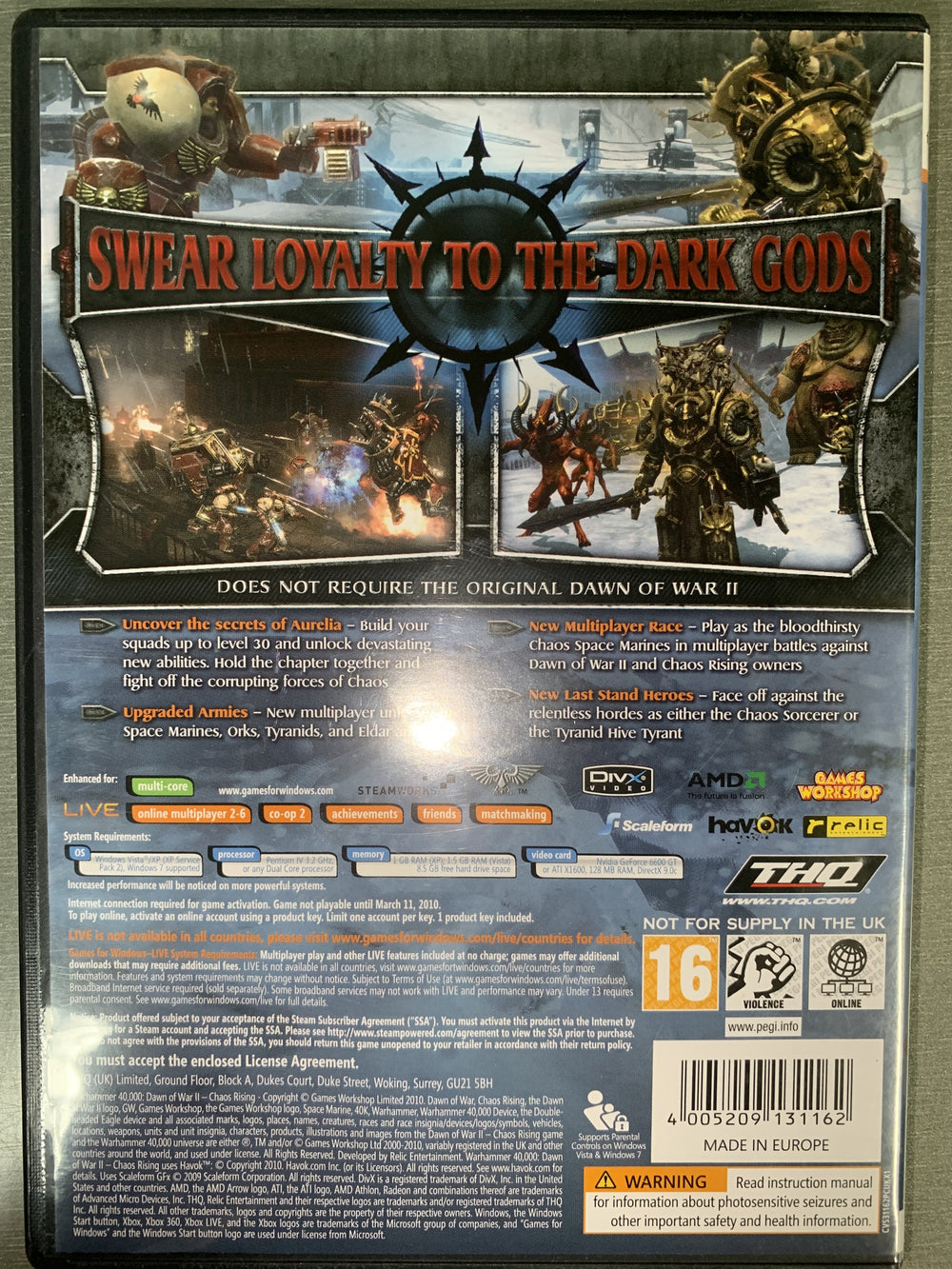 Warhammer 40,000: Dawn of War II – Chaos Rising. PC-spill.