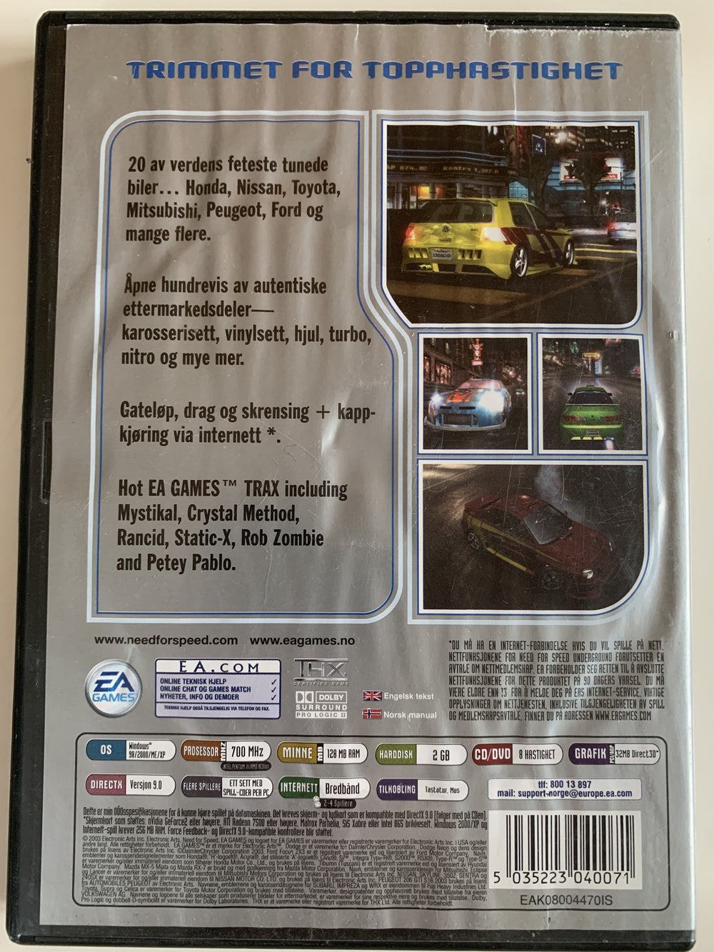 Need for Speed Underground – EA Classics. PC-spill.