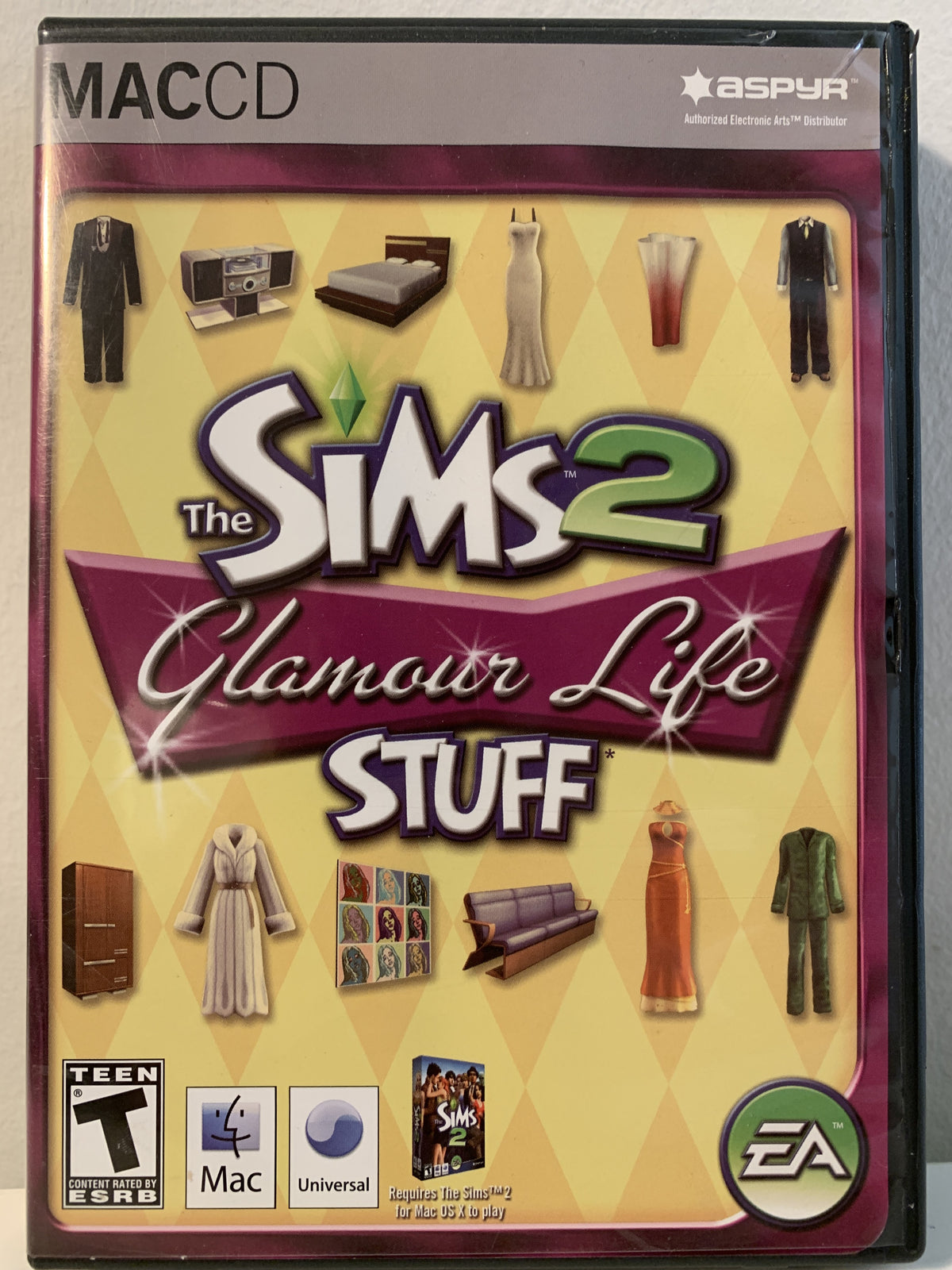 The Sims 2: Glamour Life Stuff. Mac-spill.