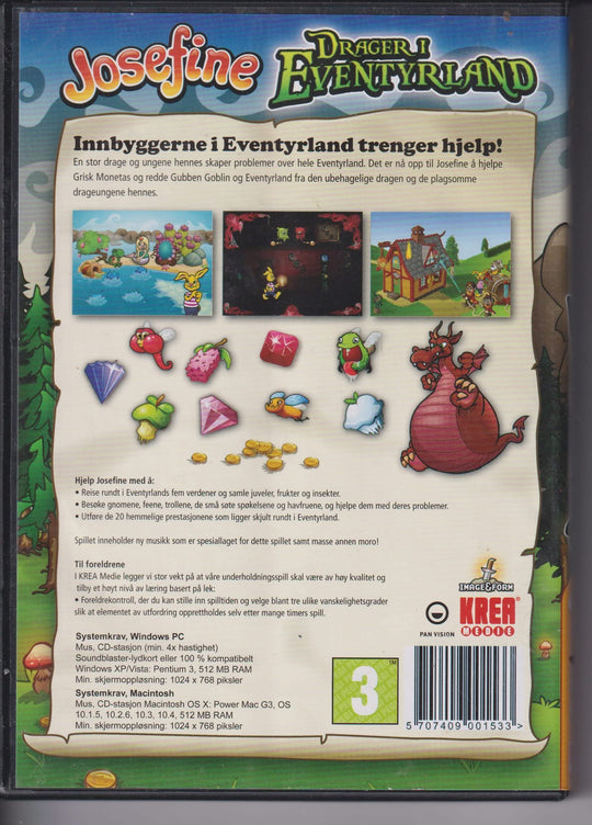 Josefine – Drager i Eventyrland. PC/Mac-spill.