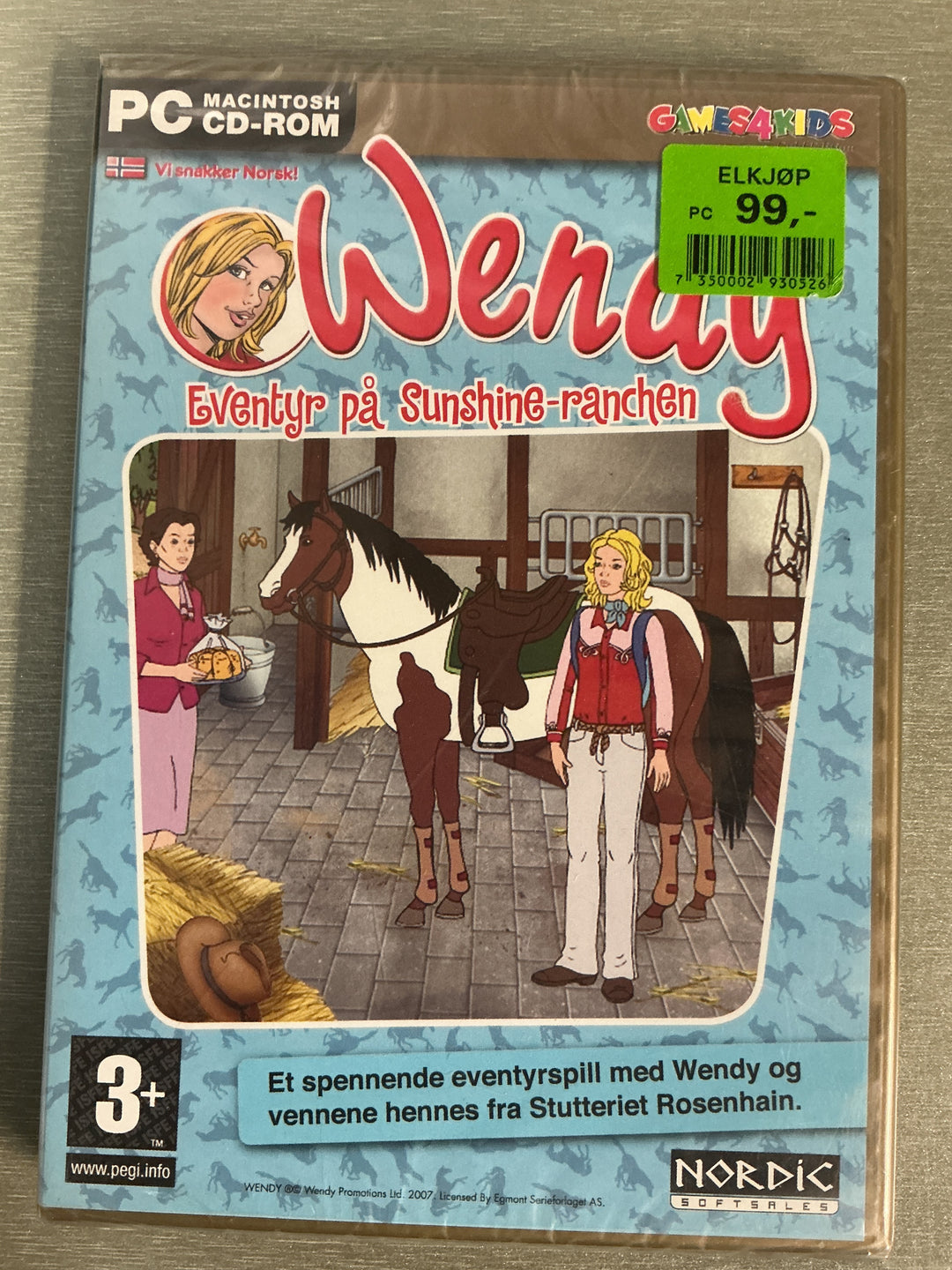 Wendy – Eventyr på Sunshine-ranchen. PC/Mac-spill. Ny i plast!