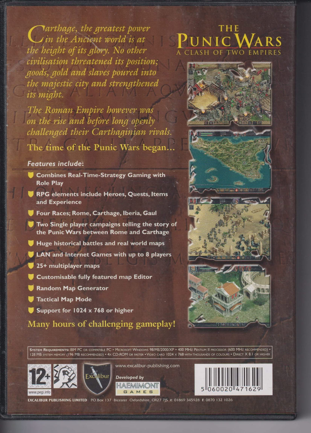 The Punic Wars – A Clash of Two Empires. 2004. PC-spill.