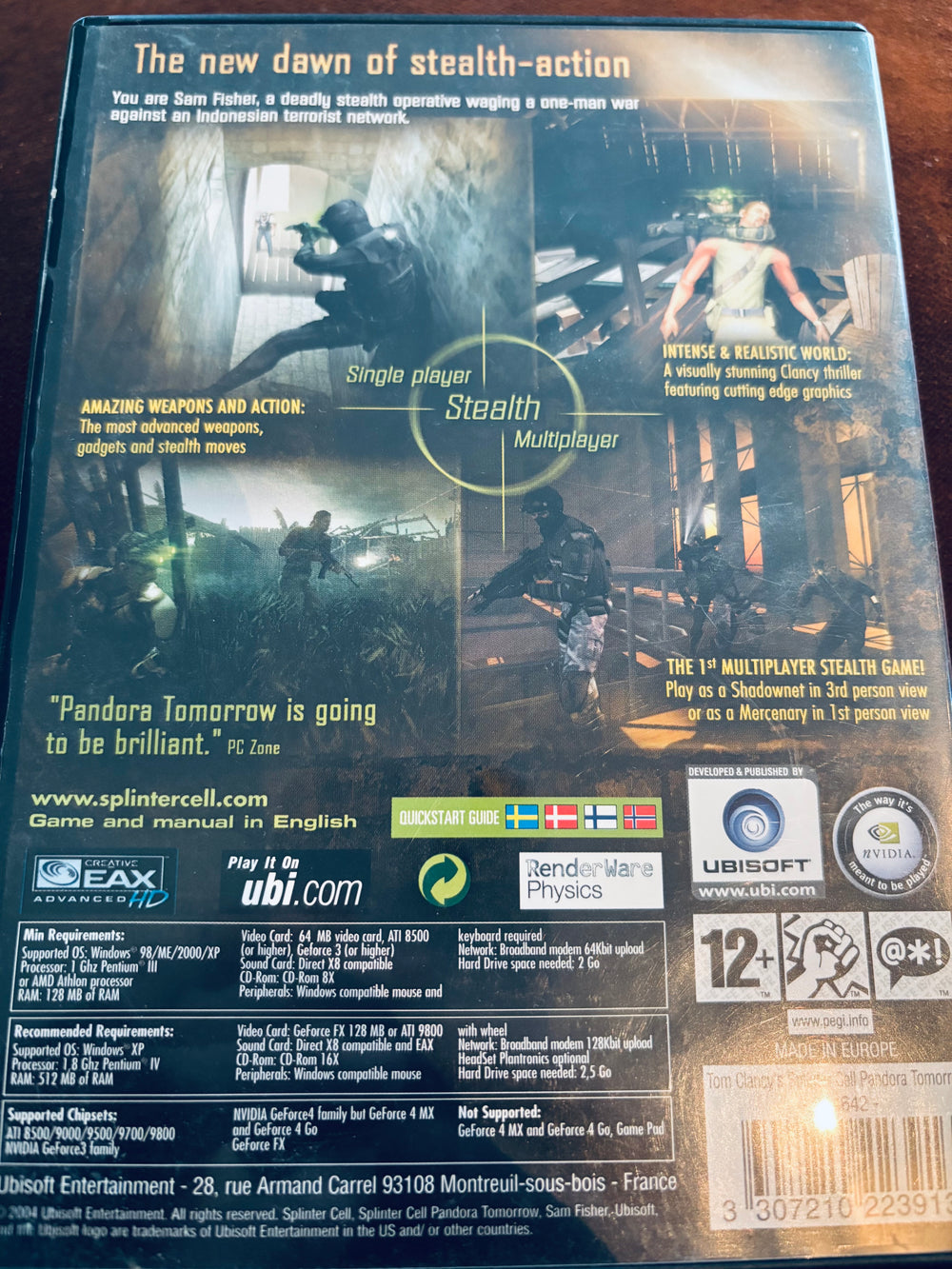 Tom Clancy's Splinter Cell: Pandora Tomorrow. PC.