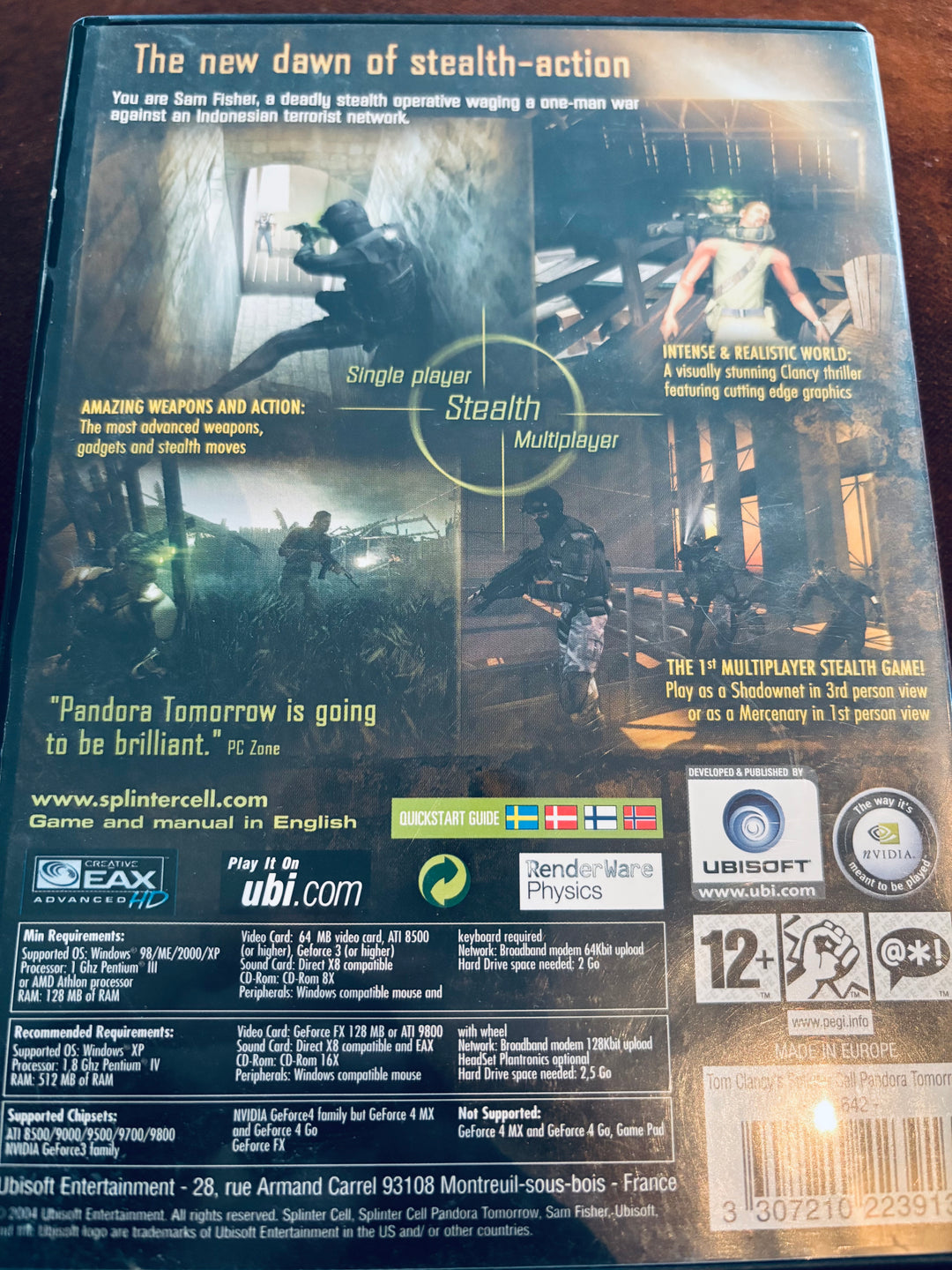 Tom Clancy's Splinter Cell: Pandora Tomorrow. PC.