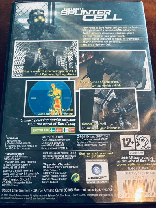 Tom Clancy's Splinter Cell. PC.