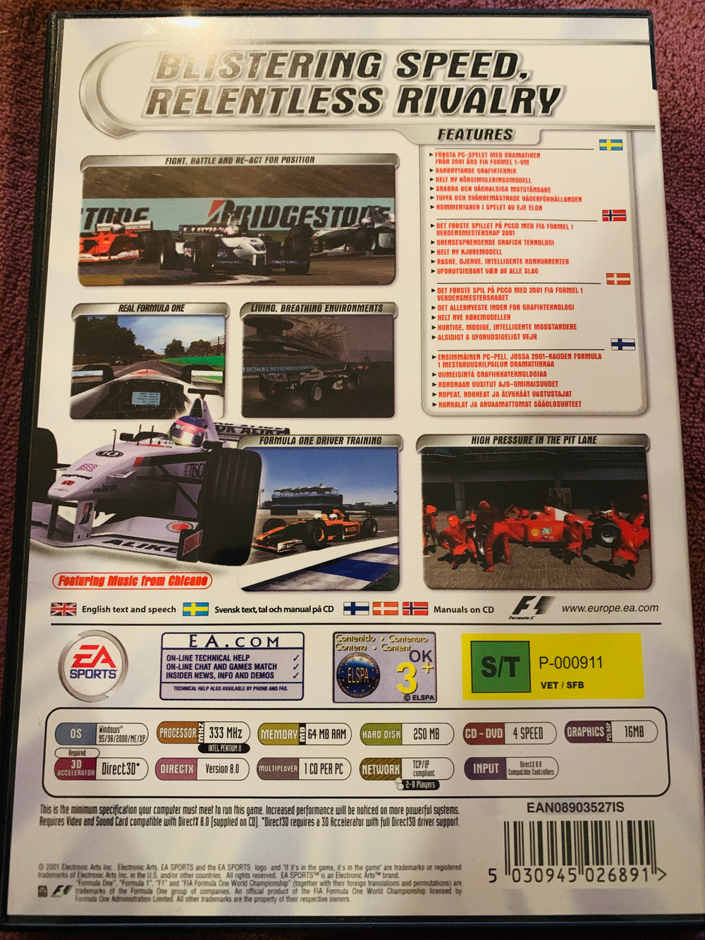 F1 2001. PC.