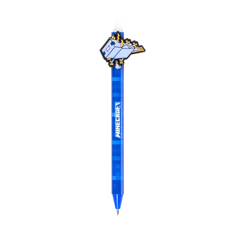 MINECRAFT - Axolotl - Head Topper Erasable Gel Pen (Display of 36 pcs)