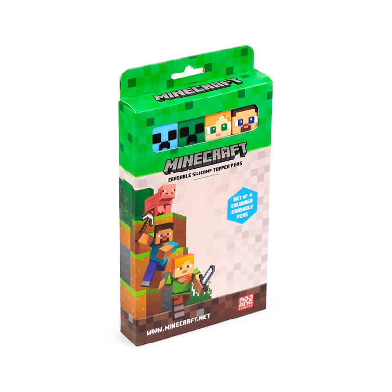 MINECRAFT - Chibi - Set of 4 Head Topper Erasable Gel Pen