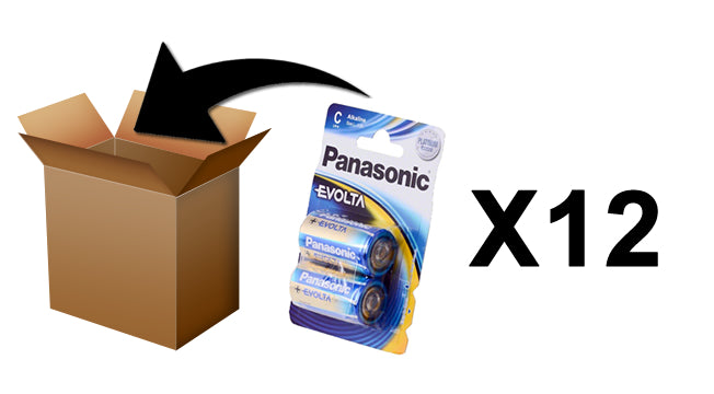 PANASONIC - Piles Alcaline Evolta C-LR14 X 2 - Box 12 Pack