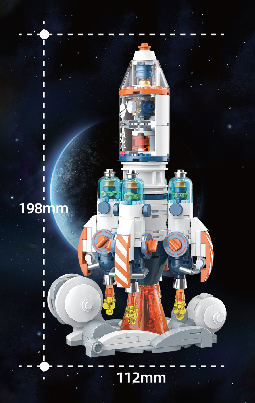 POP SERIES - Construction Kit - Space Exploration Rocket - 294pc
