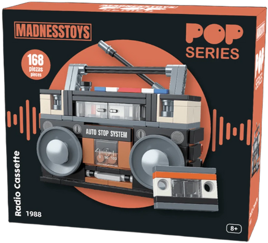 POP SERIES - Construction Kit - 1988 Boombox Radio - 168pc