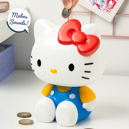 HELLO KITTY - Shaped Money Box with Sound 'Coin Buddies'