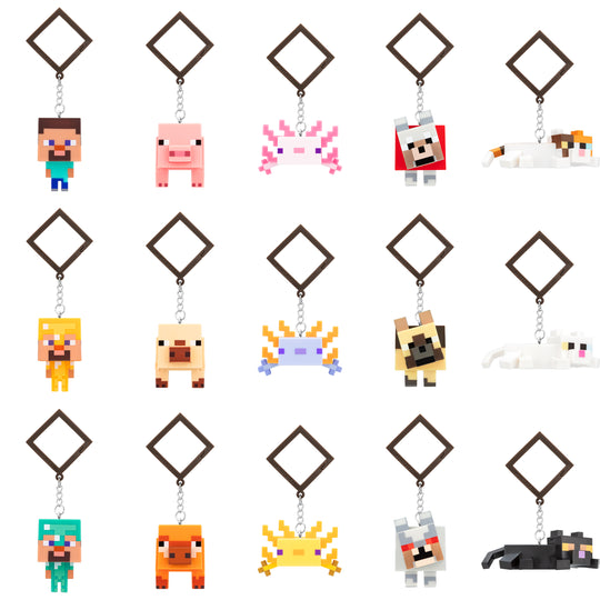 MINECRAFT - "Reveals" Backpack Buddies (Display 24 Pcs)
