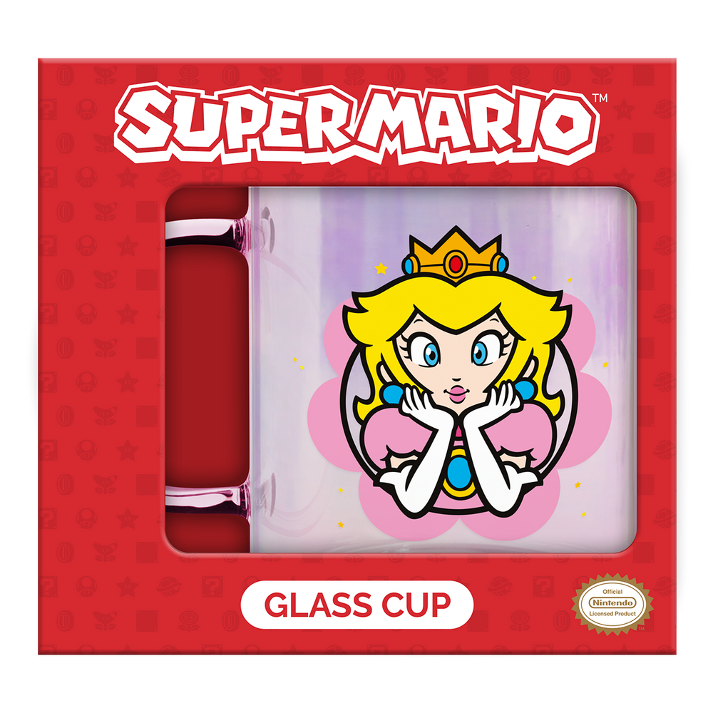 SUPER MARIO - Peach - Glass Mug 11oz