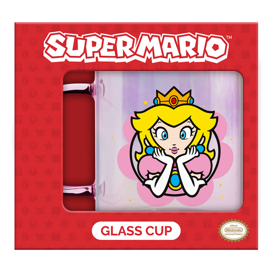 SUPER MARIO - Peach - Glass Mug 11oz