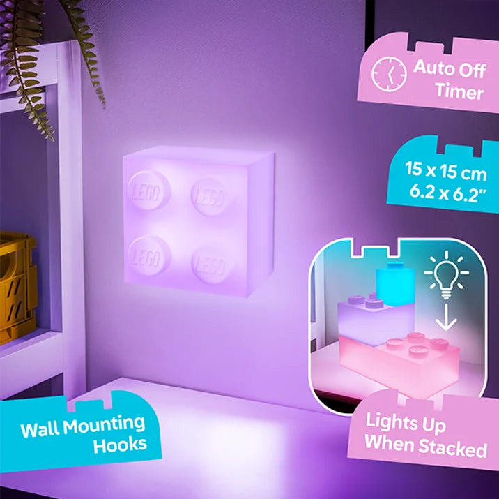 LEGO - Lilac brick 2x2 - brick Light 15x15cm